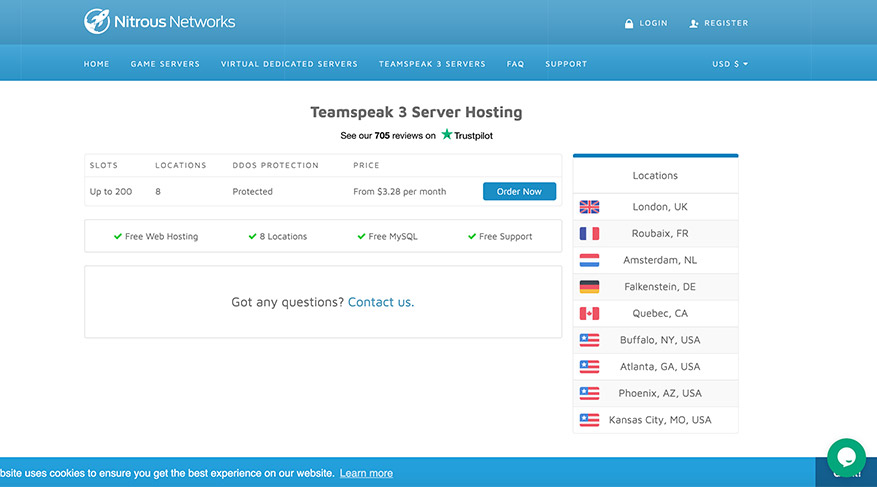best teamspeak hosting provider screenshot
